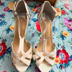 Gianni Bini Ivory Strappy Heels